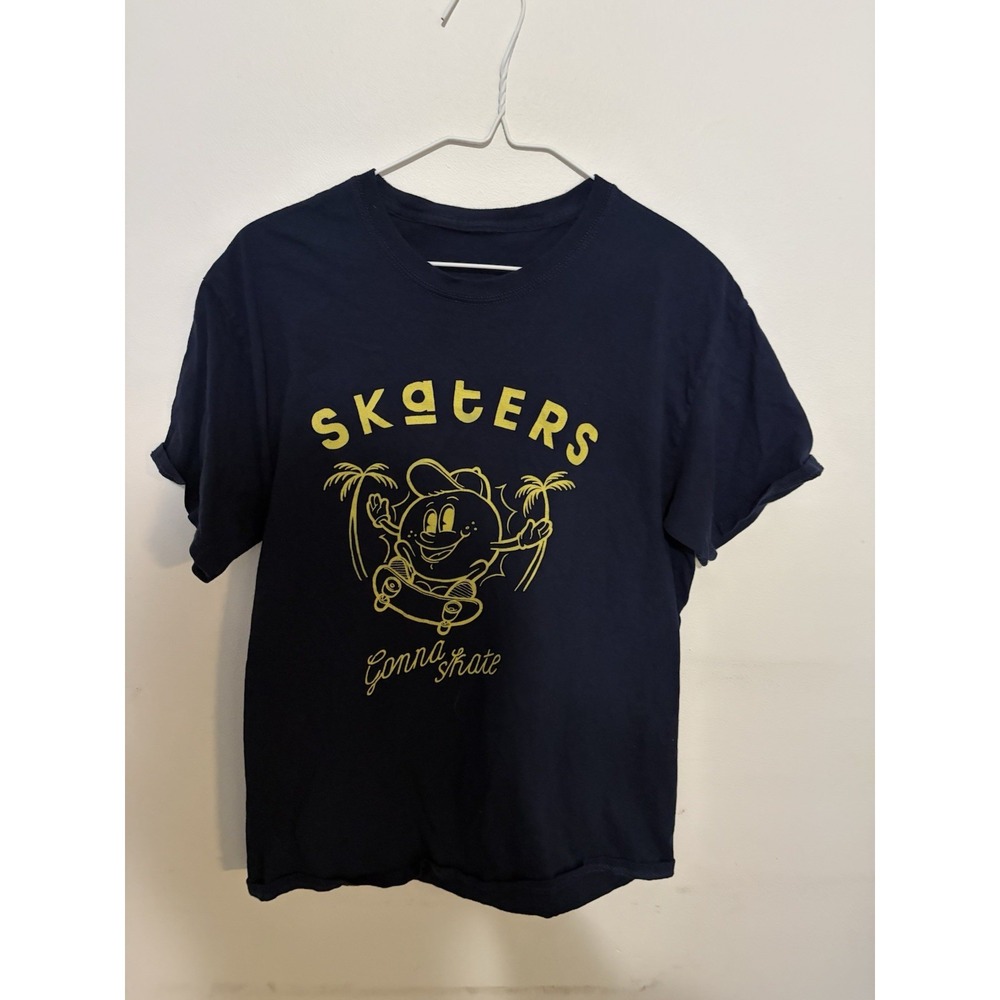 Fruit of the Loom Skaters Gonna Skate Graphic T-Shirt Navy Medium